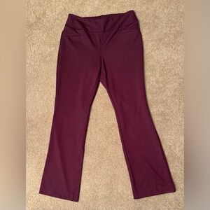 New York & Company Burgundy Pull On Trousers Women’s Size L